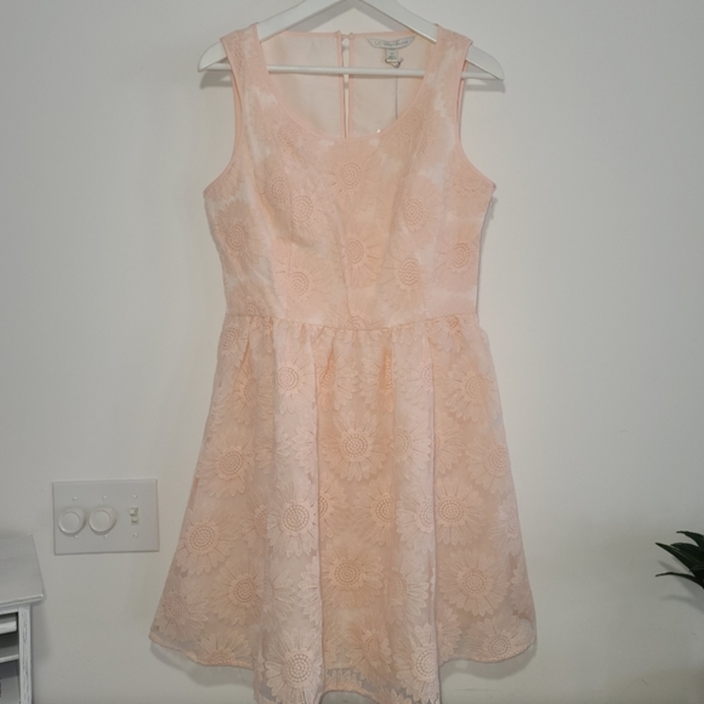 NWT~Lauren Conrad Sheer Daisy Embroidered Dress NWT